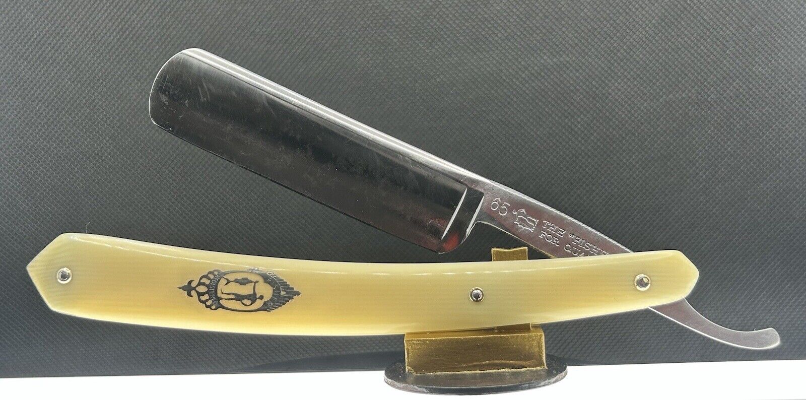 antique straight razor shave ready, “  The Fisher 65”
