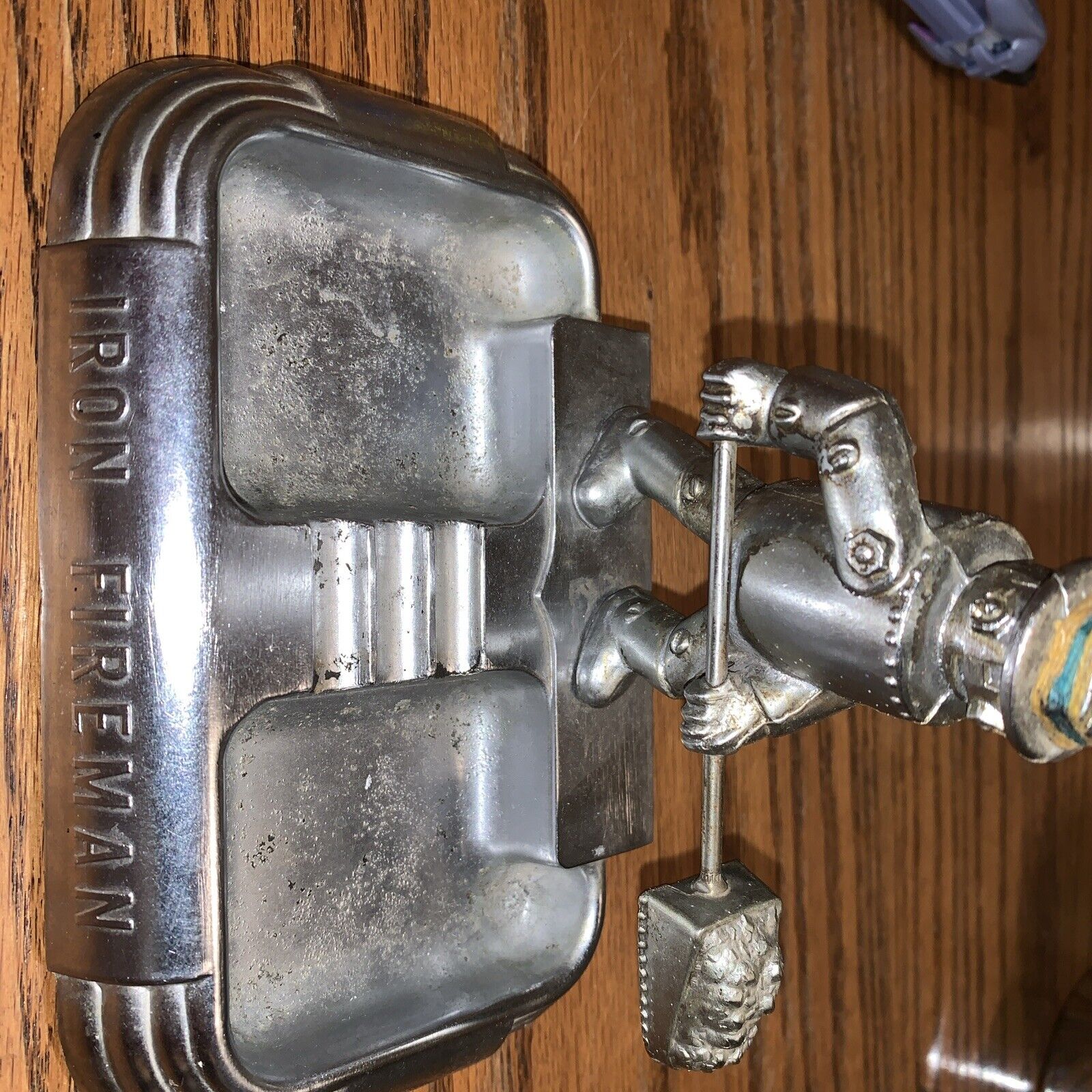 Vintage Iron Fireman Ashtray Robot Coal Stoker  Advance-Prod-Cleve-O