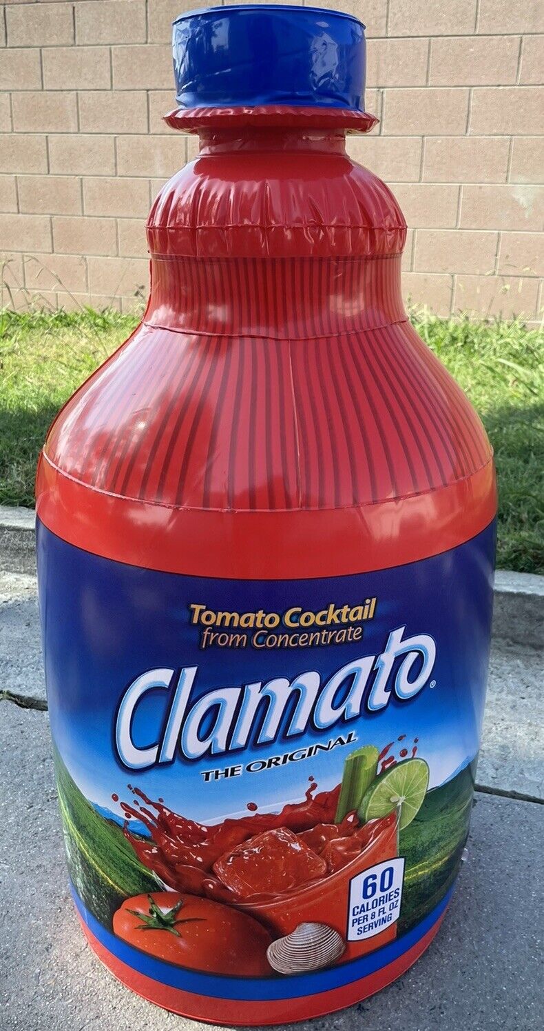 Rare Large Inflatable Clamato Bottle Prop