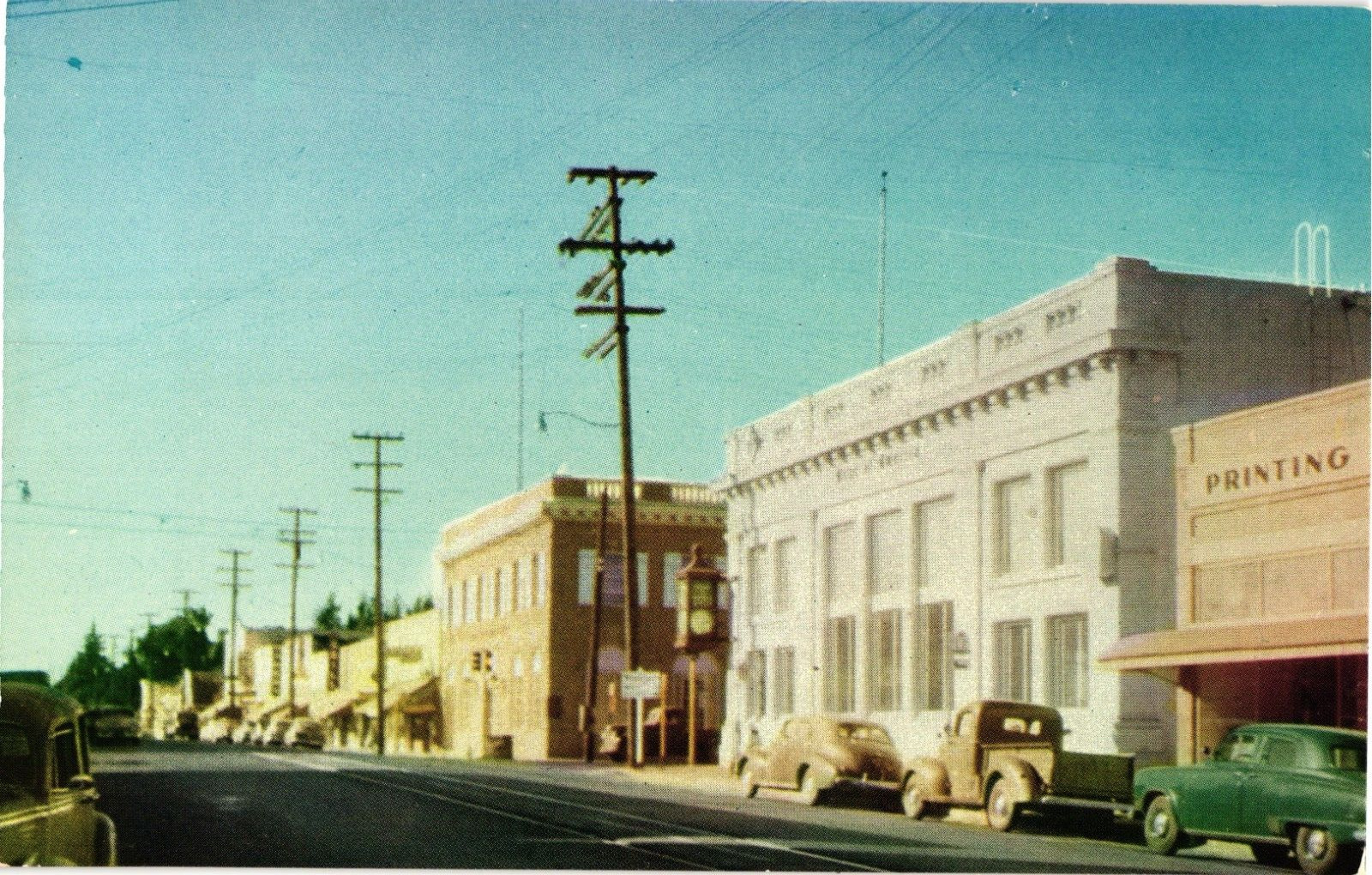 CALIFORNIA Sebastapol Sonoma County 1940s Business District CA Postcard