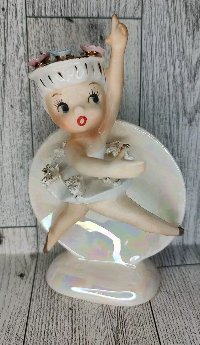 Vintage Ballerina Figurine Napco? Lefton? Knobler? Mid Century Girl Cute MCM