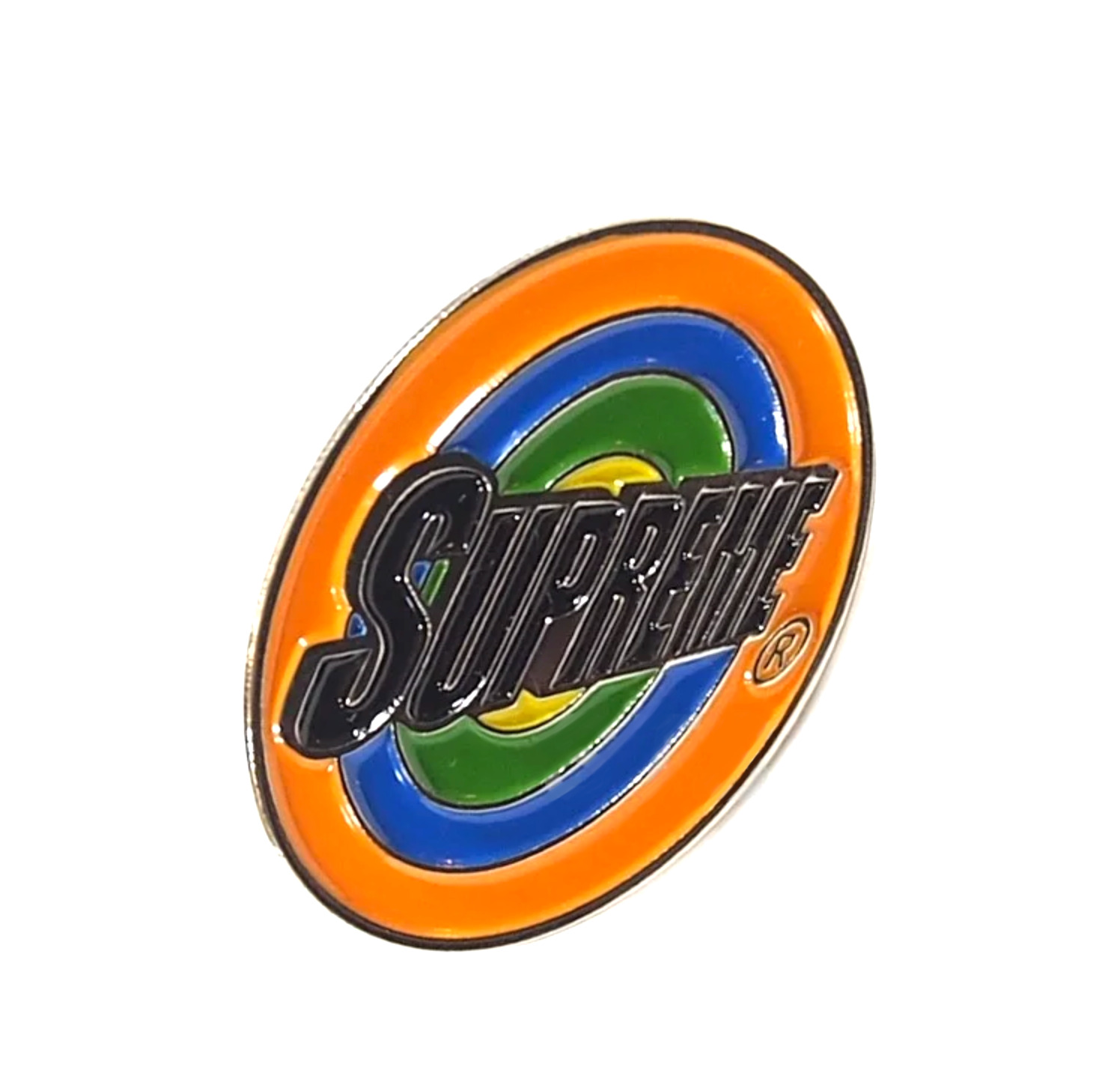 SUPREME - SS16 SPIN PIN Tide Enamel Key Badge Box Logo NYC SOLD OUT 90\'s