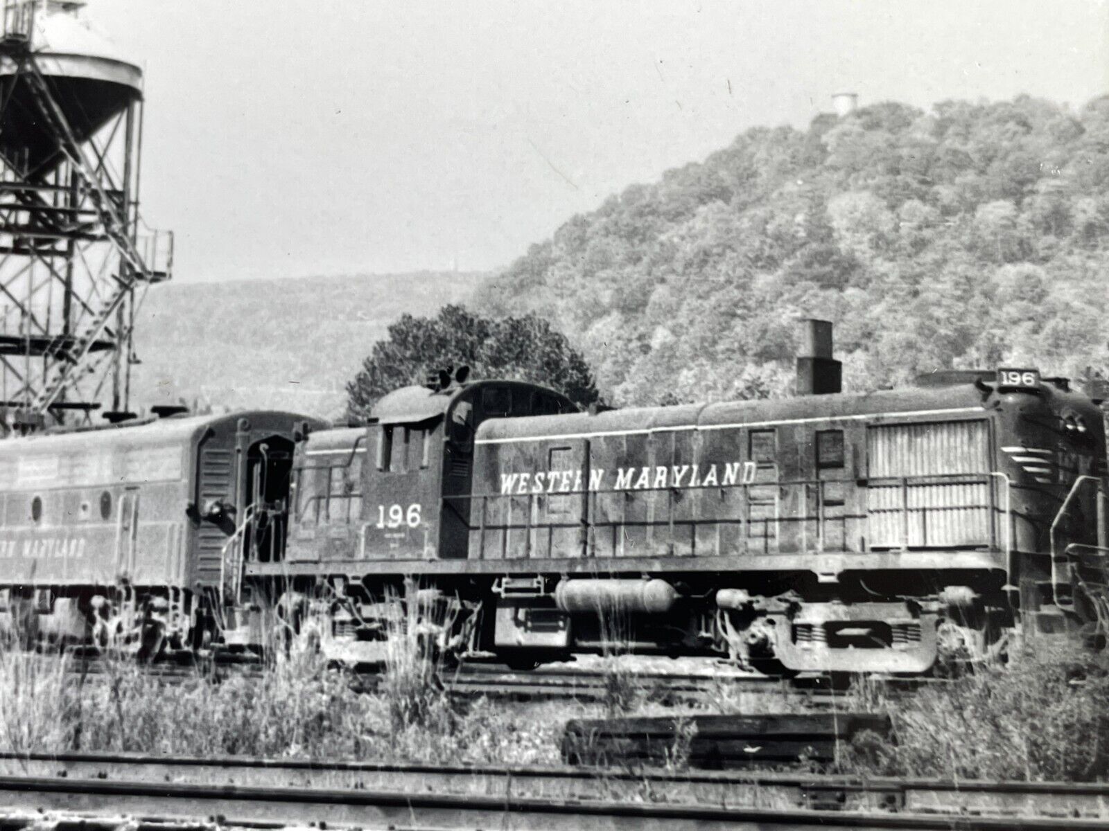 EA) Artistic Photograph Western Maryland Railroad Train Engine 196 1974 