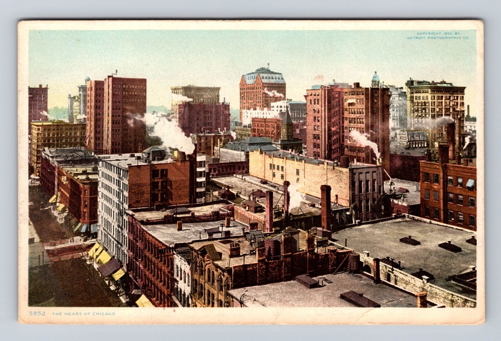 Chicago IL-Illinois, Downtown Scenic View Antique, Vintage Postcard