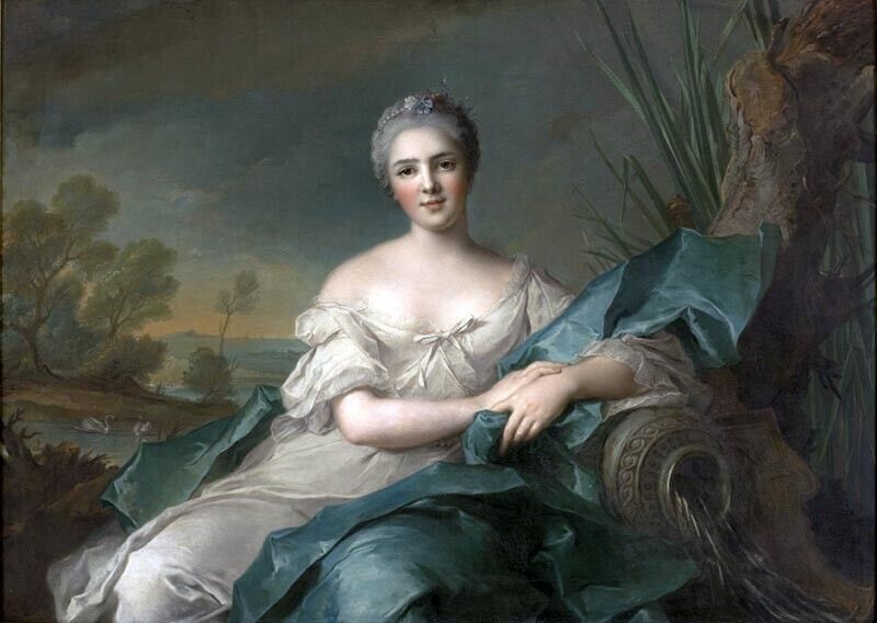 Oil painting Princess-Victoire-of-France-The-Water-Jean-Marc-Nattier-oil-paintin