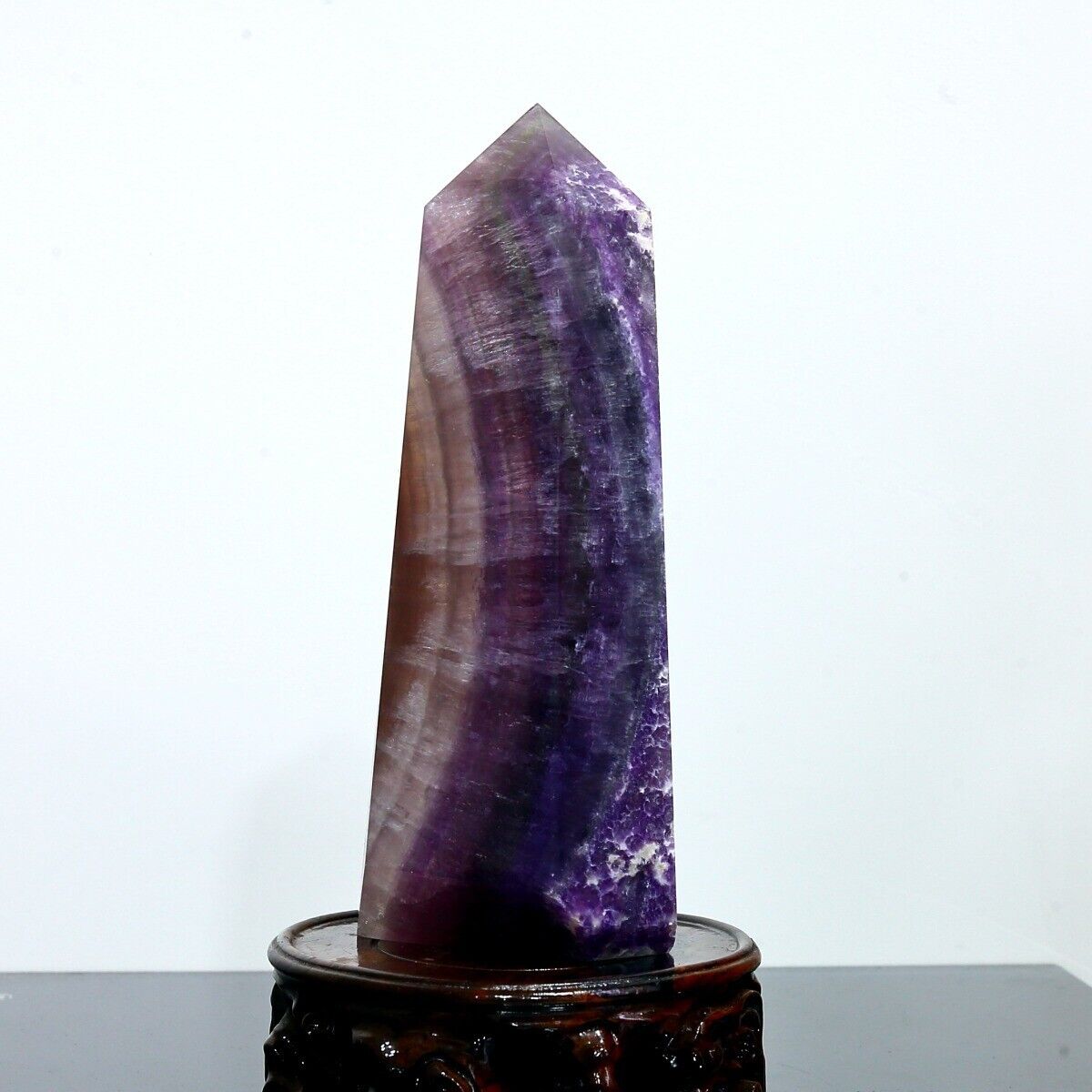 2134g Natural Colorful Fluorite Crystal Obelisk Quartz Tower Healing Wand Point