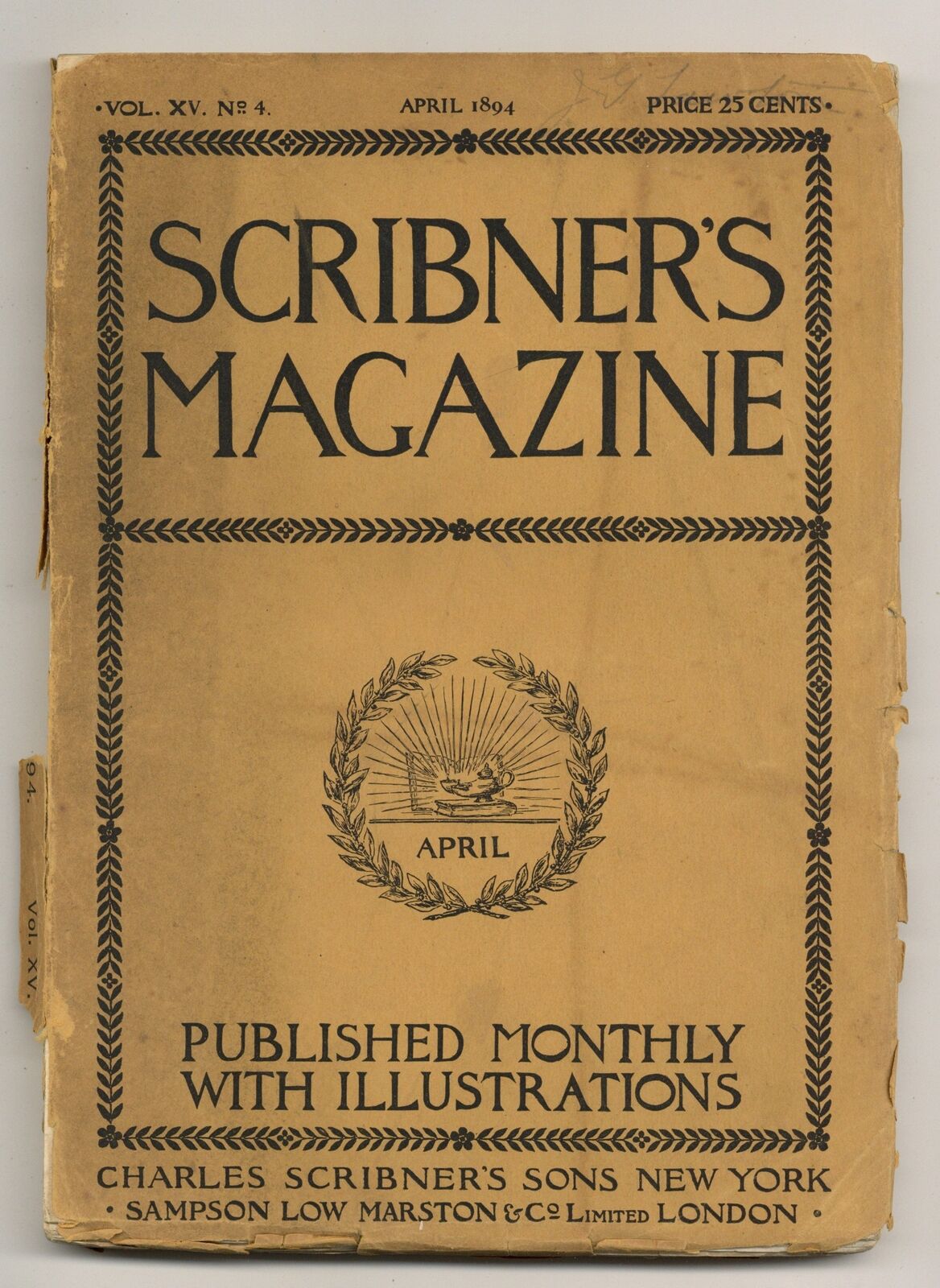Scribner\'s Magazine Apr 1894 Vol. 15 #4 FR 1.0 Low Grade