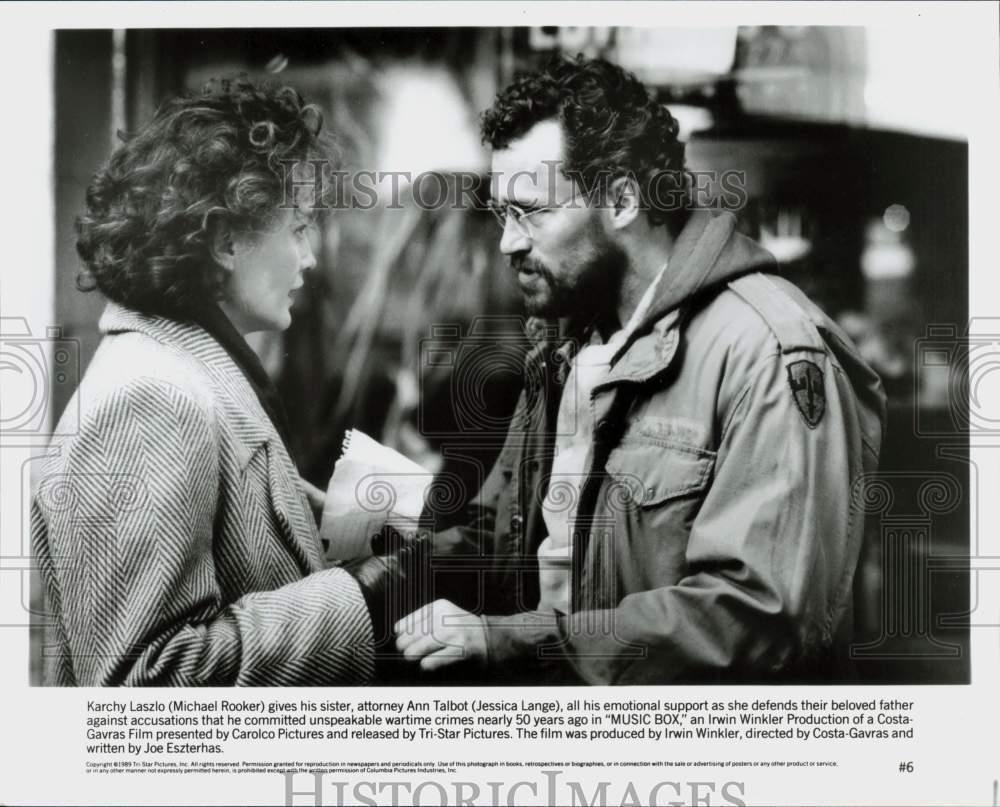 1989 Press Photo Michael Rooker, Jessica Lange in \