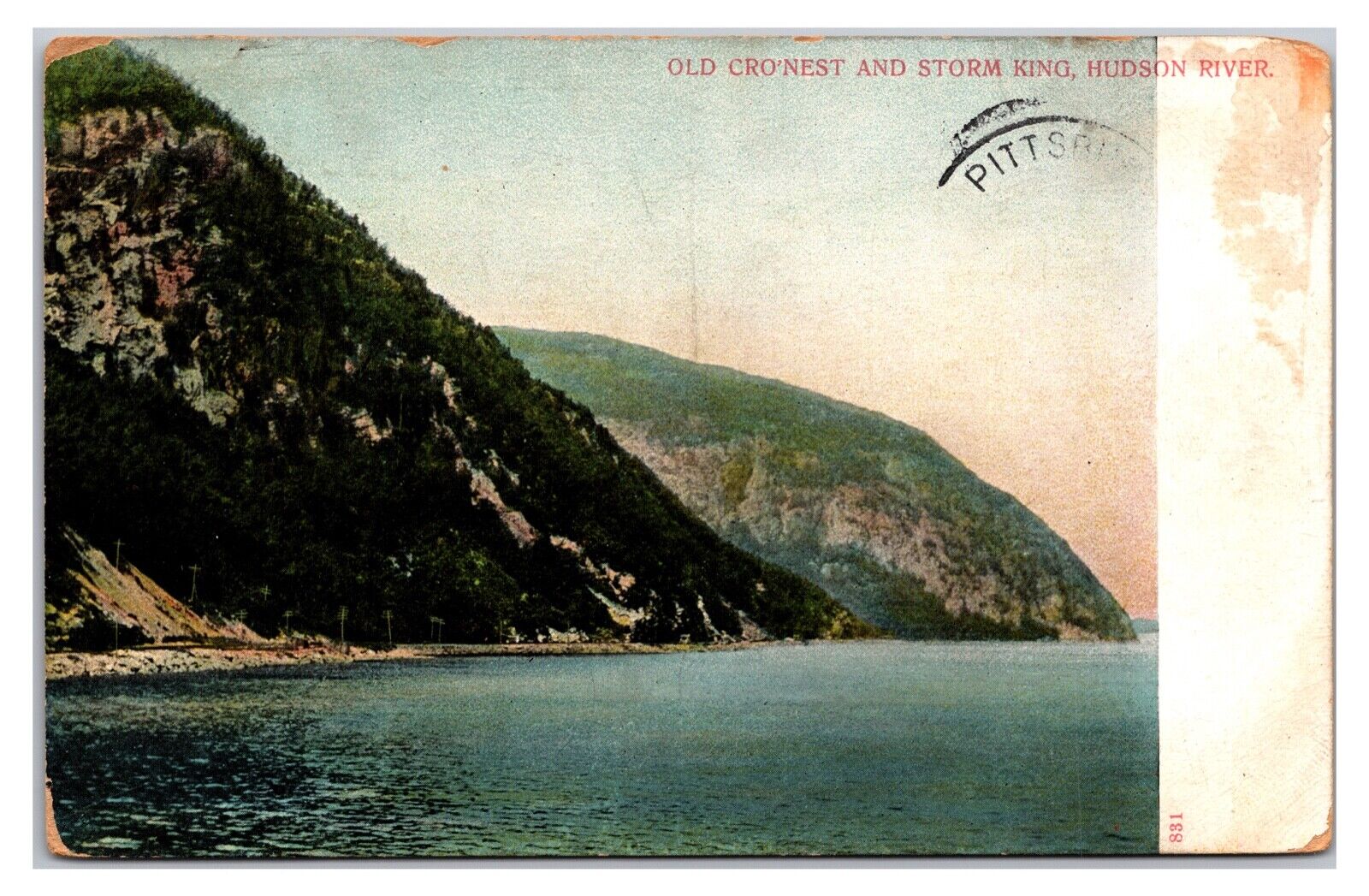 Early 1900s- Old Cro\'Nest & Strom King, Hudson River, New York Postcard (1907)