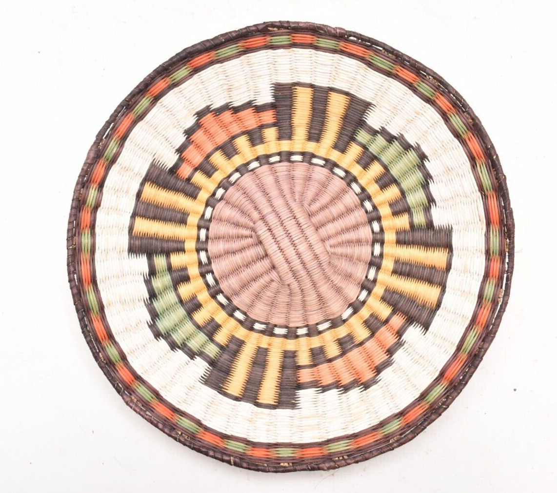 Vintage Hopi Wicker Basket - Beautiful Plaque 10.25\