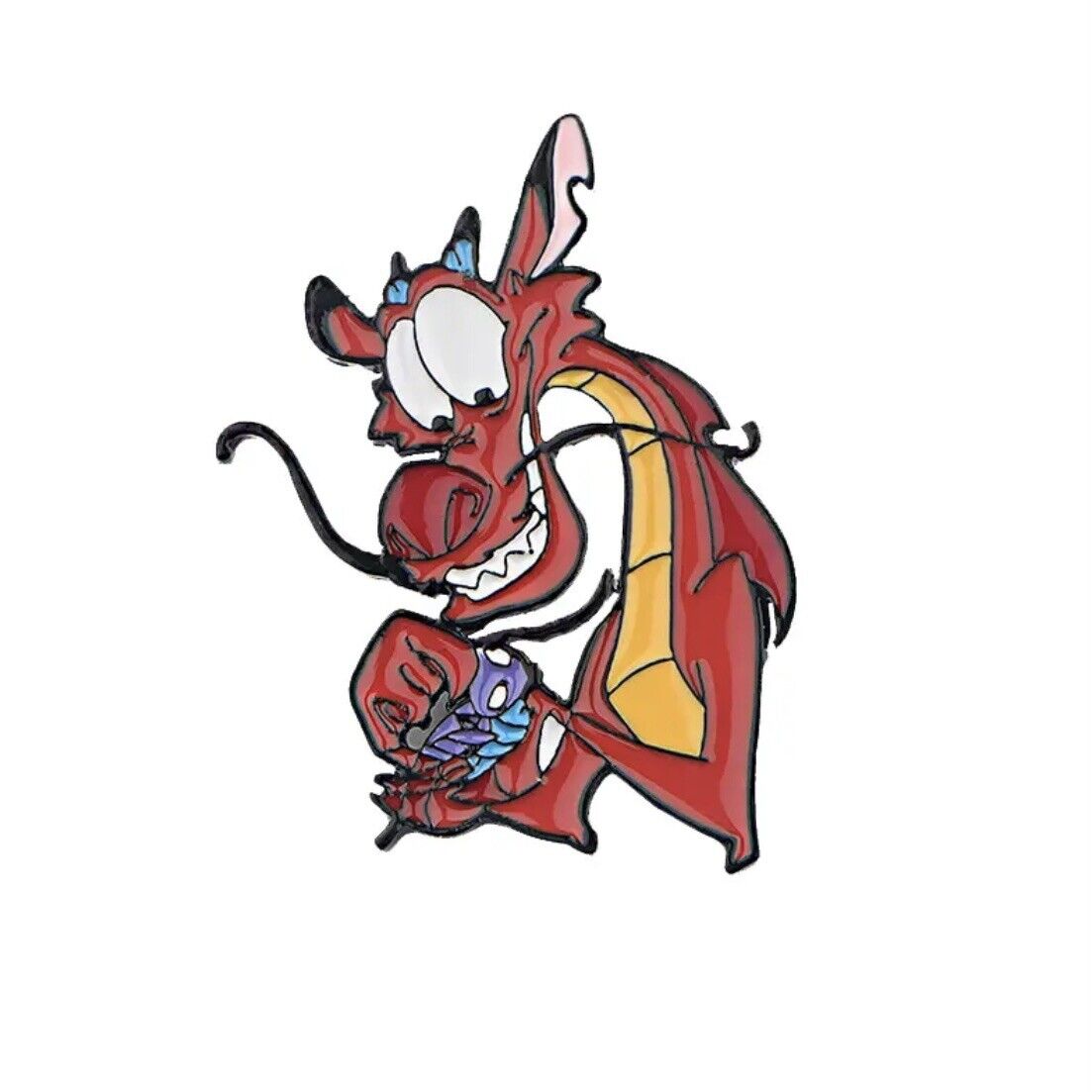 Disney’s Mulan Mushu the Dragon Character Enamel Pin Badge Retro Gift 90s Film