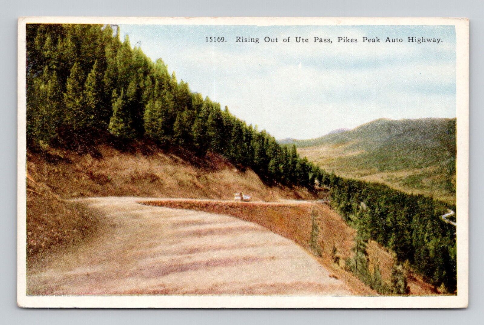 Postcard Ute Pass Pikes Peak Highway Colorado CO, Vintage i14