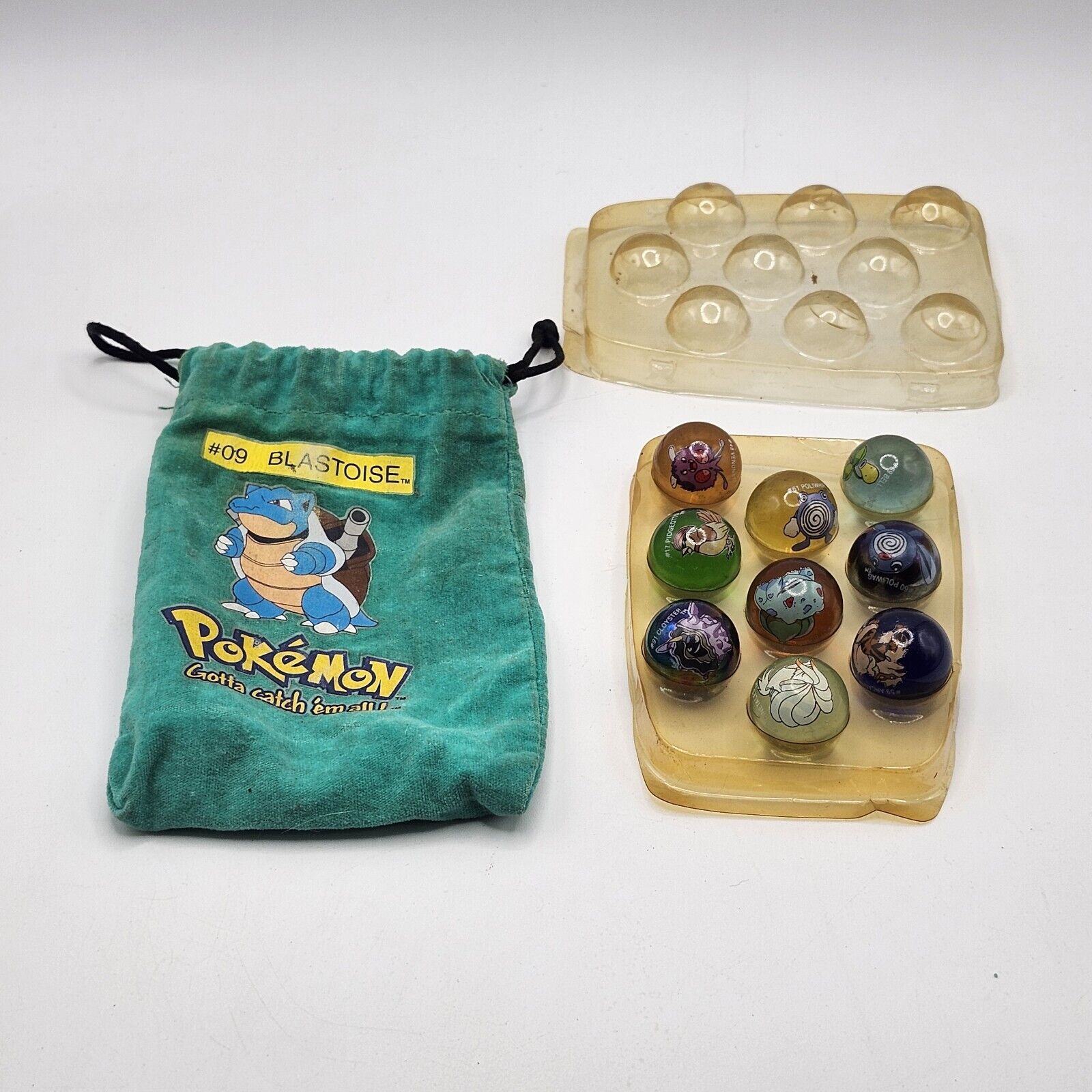 Vintage Pokémon #09 Blastoise Bag Pouch Vintage 1st Edition Marbles Complete