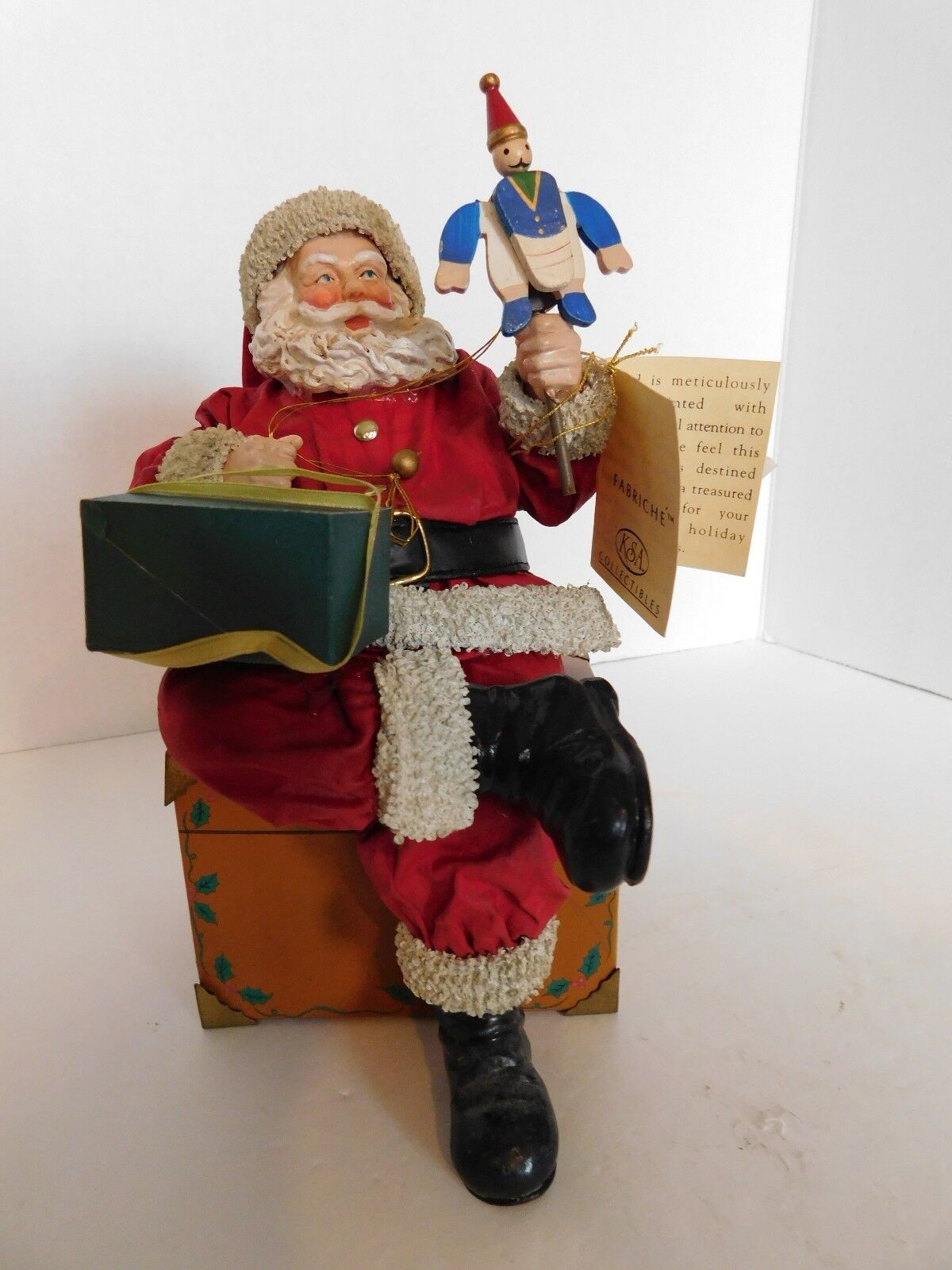 Fabriche by Kurt Adler Santa with Puppet Retired-Possible Dreams Style