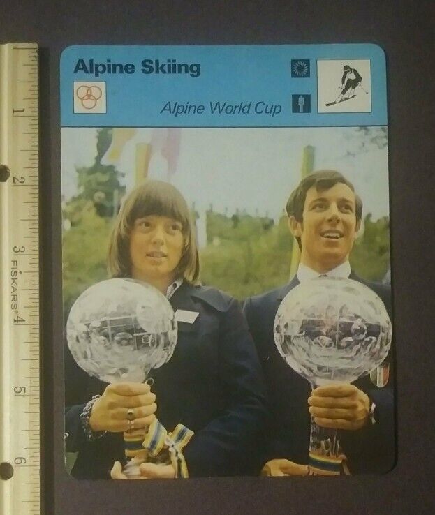 1977 Sportscaster Annemarie Moser-Proell Gustavo Thoeni World Cup Alpine Skiing 