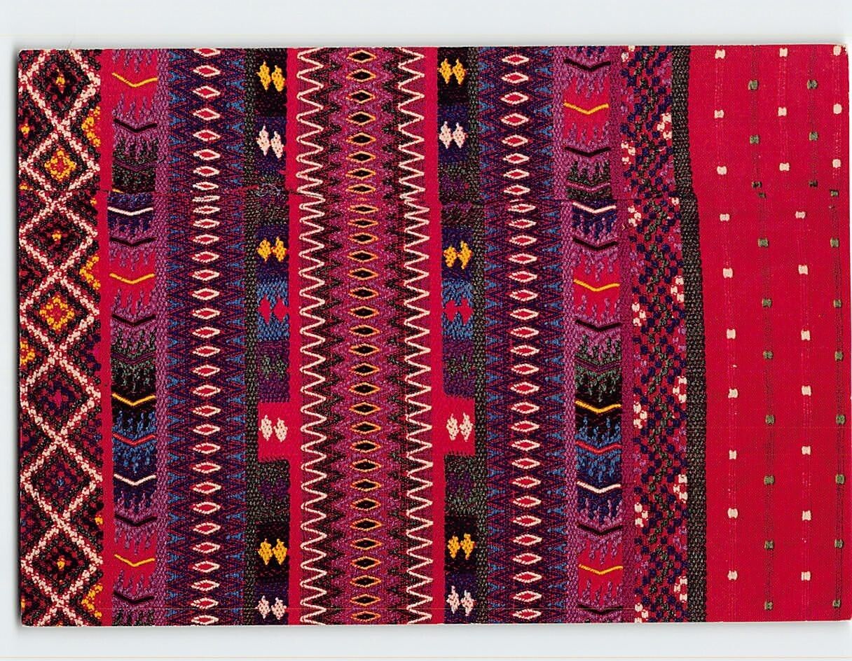 Postcard Guatemalan Textile, U.B.C. Museum Of Anthropology, Vancouver, Canada