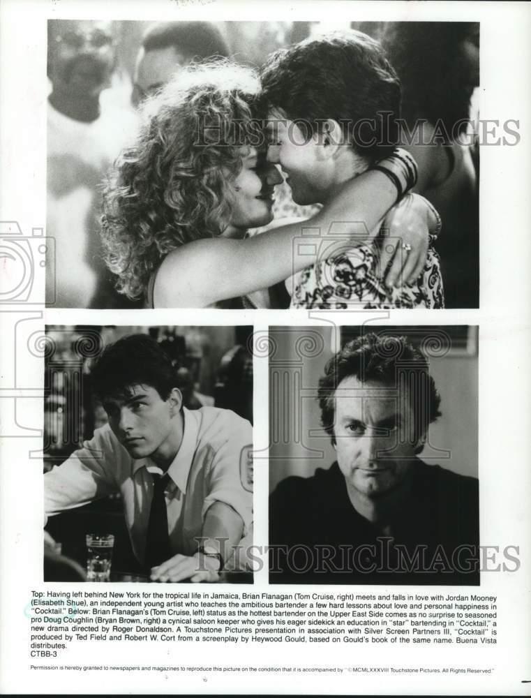 1988 Press Photo Tom Cruise, Elisabeth Shue & Bryan Brown in \