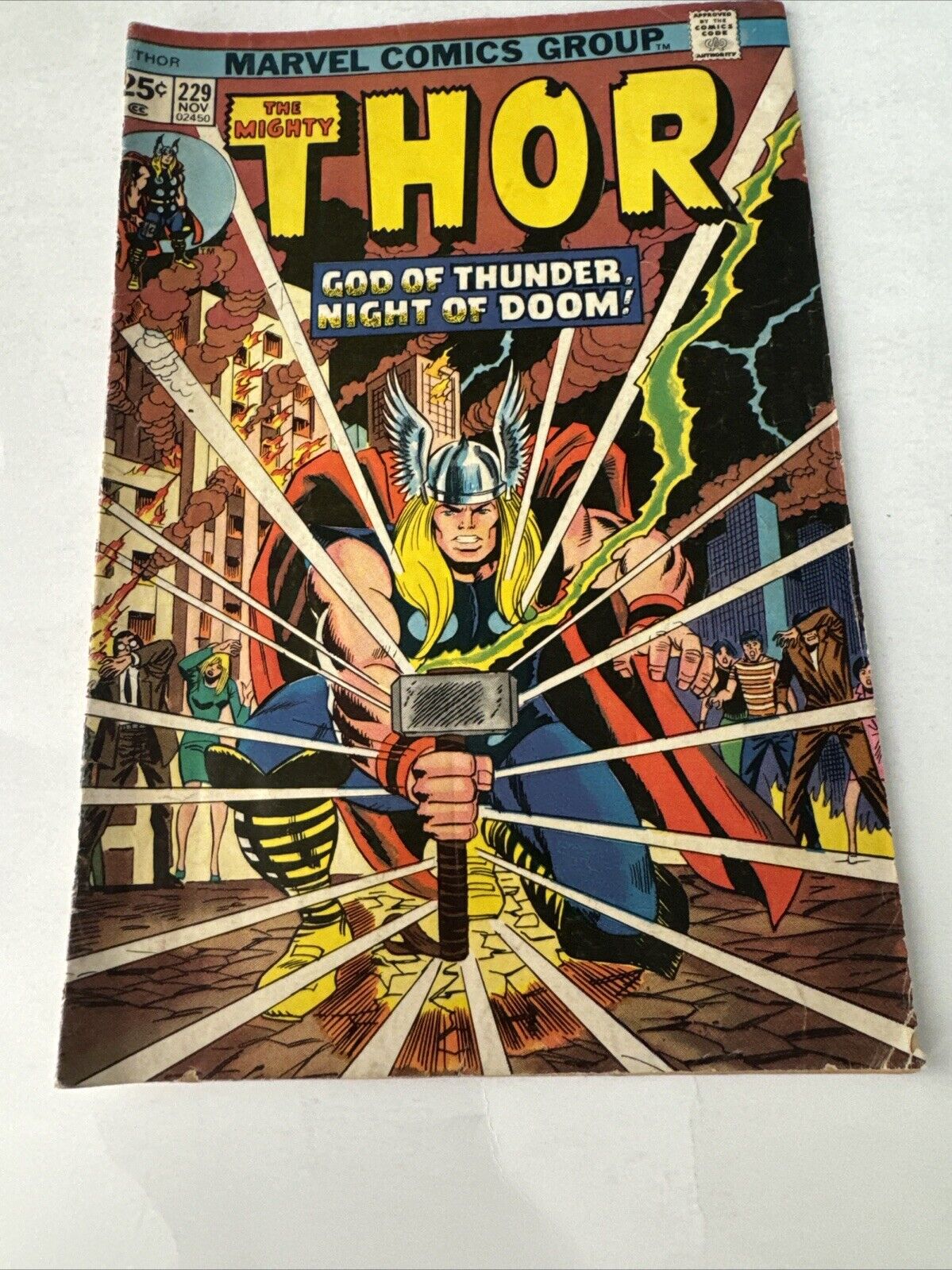 Thor #229 1974 Hulk 181 Ad, No MVS Bronze Age Marvel Comic