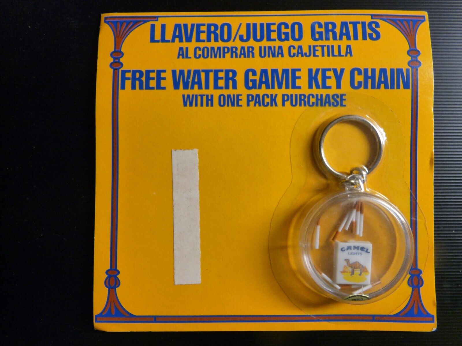 Vintage 1991 Camel Cigarettes Advertising Pack - Game Keychain