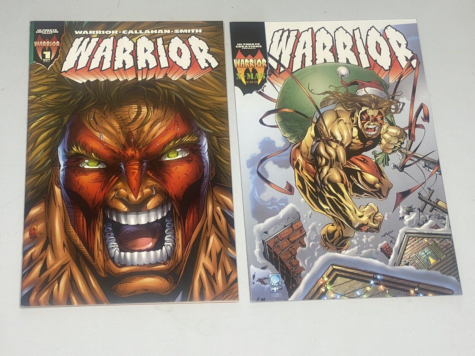 Ultimate Creations Presents Warrior # 1 & #4(X-MAS Variant) WWF 1st appearance