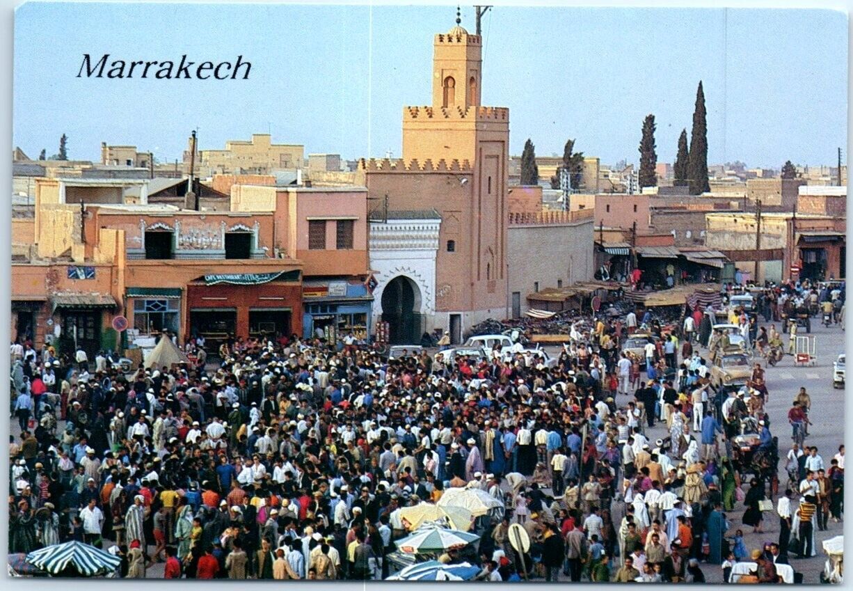 Postcard - Place Djemaâ El Fna - Marrakesh, Morocco