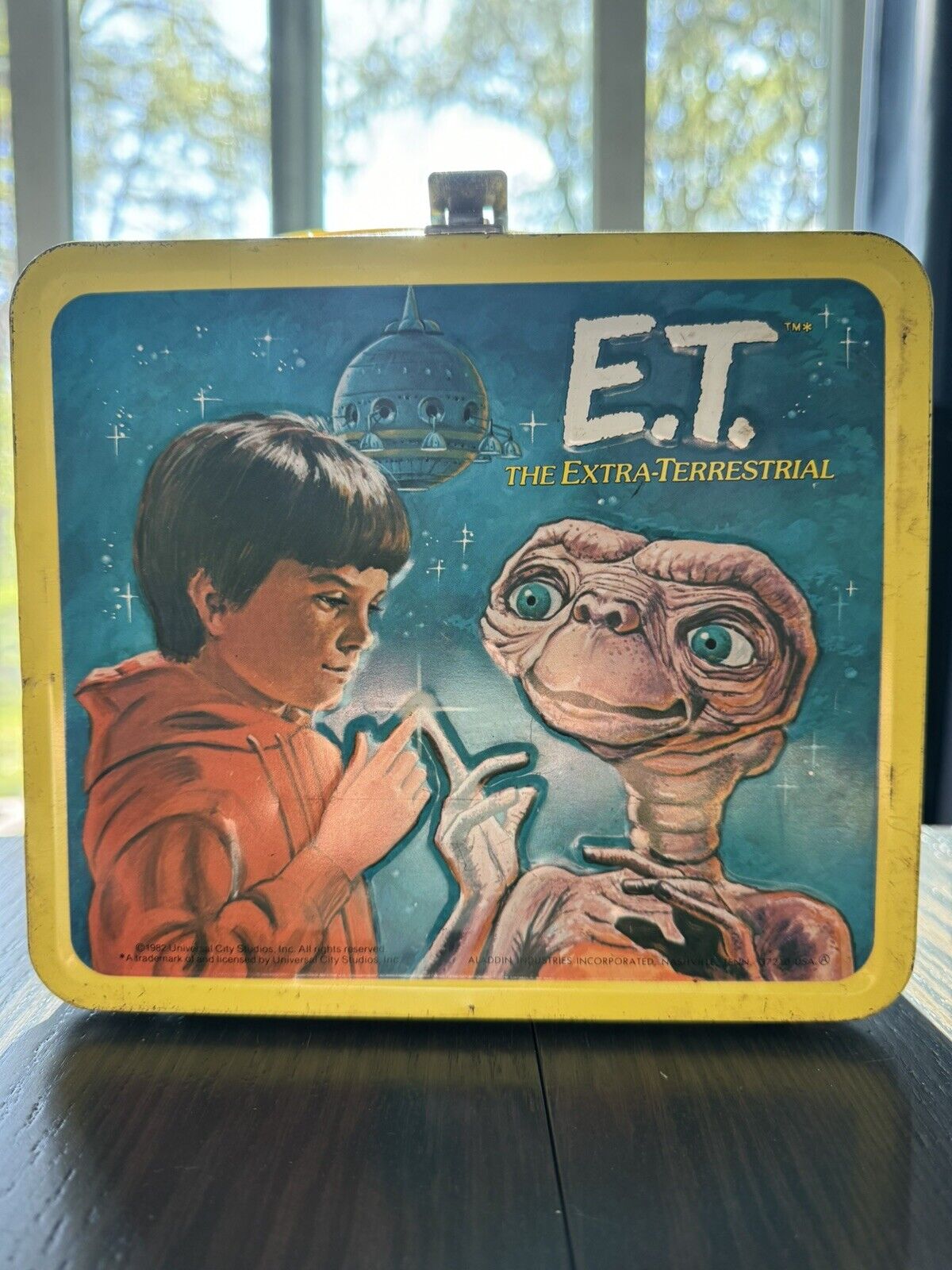 1982 Vintage Aladdin E.T. the Extra-Terrestrial Metal Lunch Box No Thermos