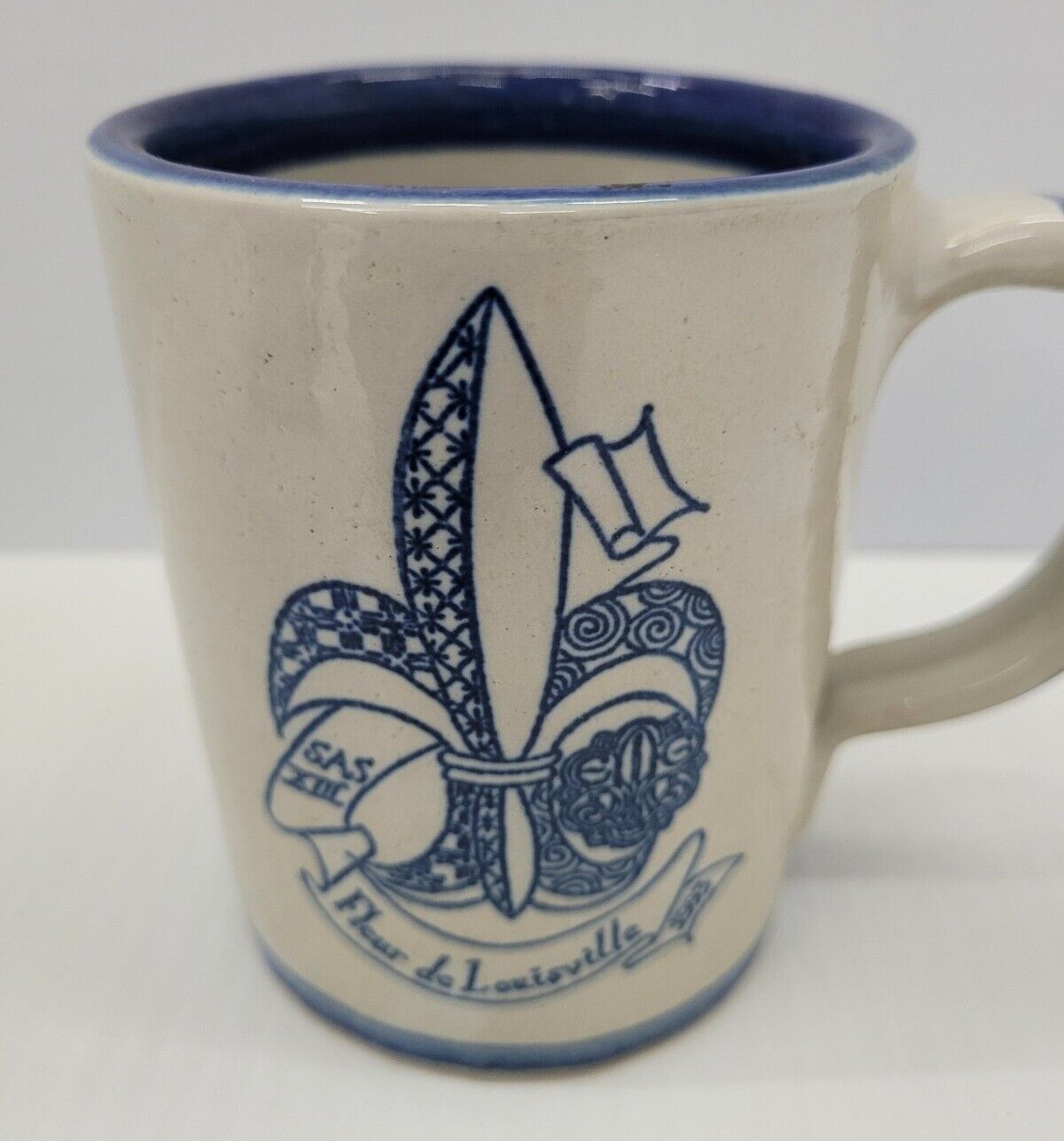 Fluer De Louisville 1993 Stoneware Coffee Cup Mug KY 