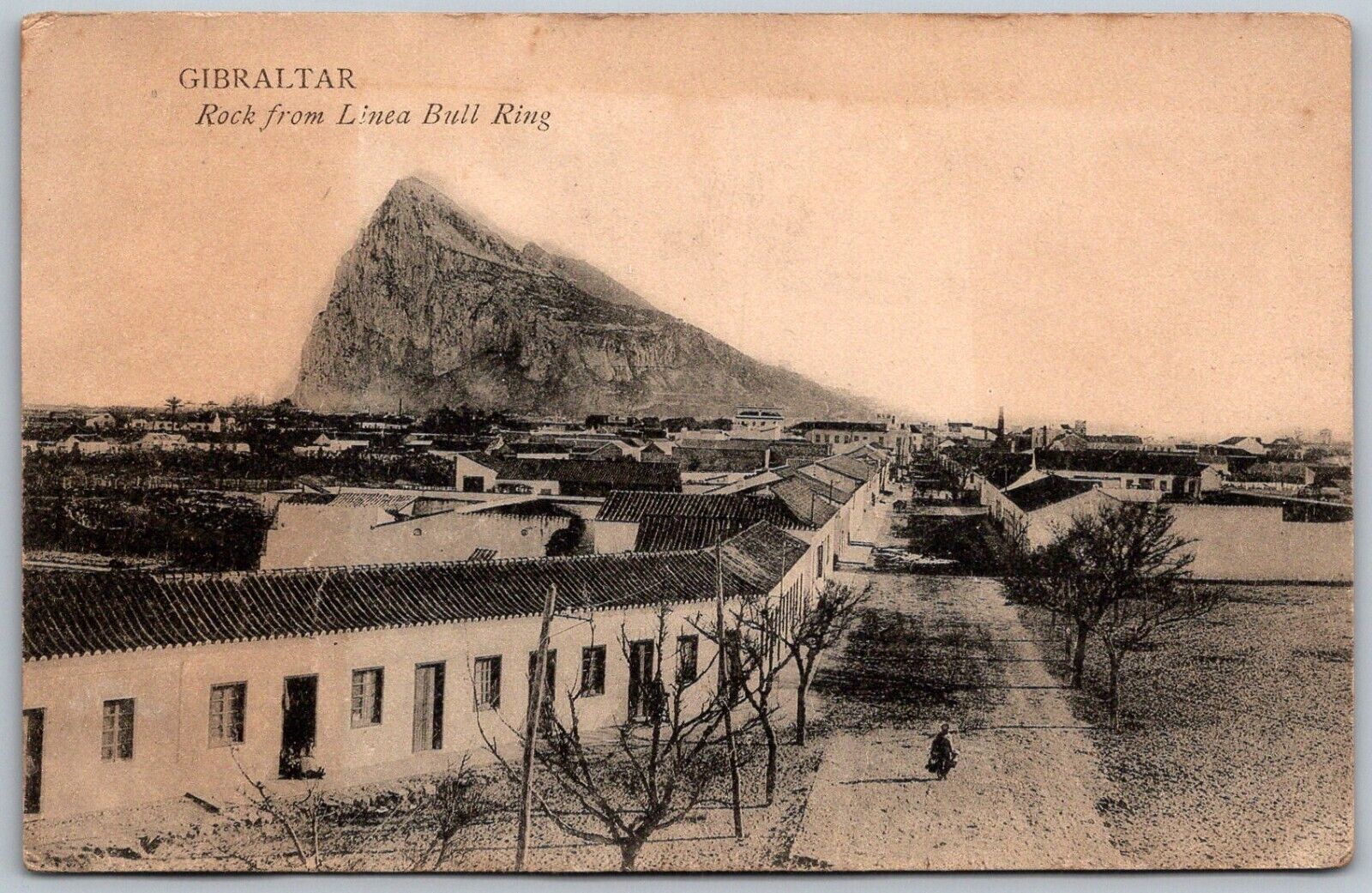 GIBRALTAR c1910 Postcard Rock From Linea Bull Ring
