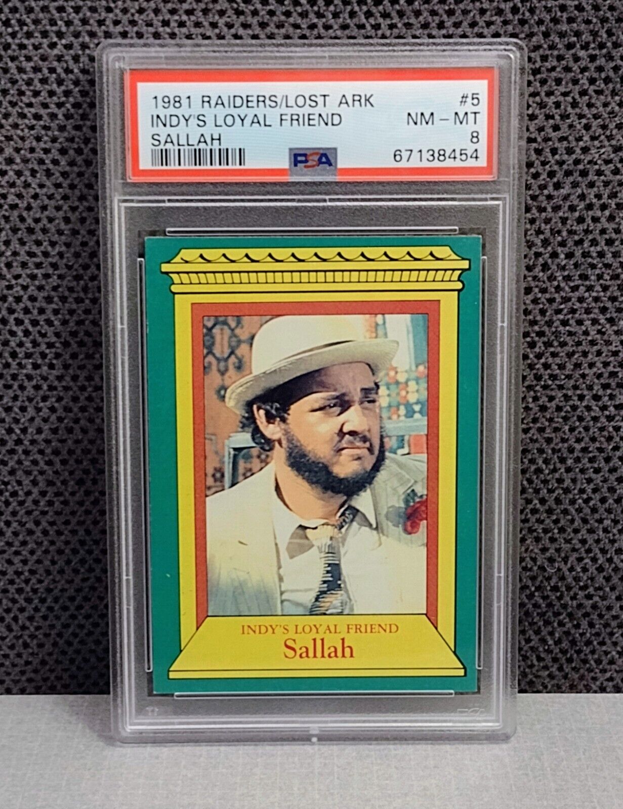 1981 Raiders of the Lost Ark #5 SALLAH Indy\'s Loyal Friend - PSA 8 NM-MT - Topps