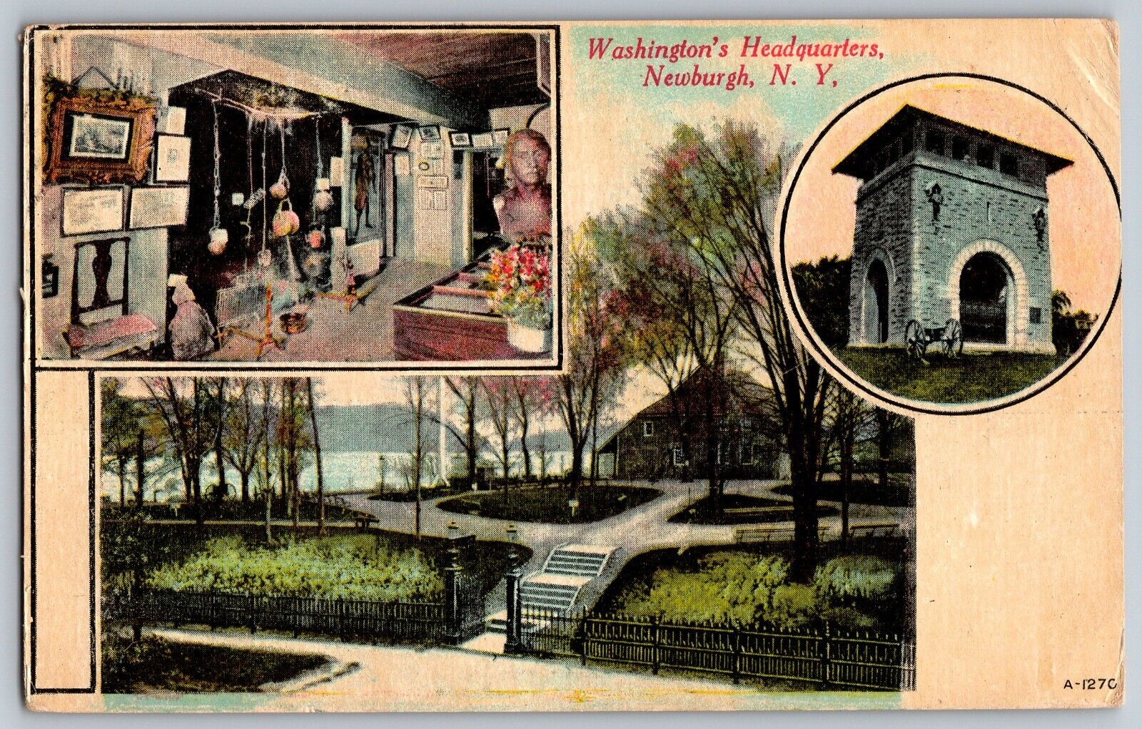 Newburgh, New York NY - Washington\'s Headquarters - Vintage Postcard - Posted