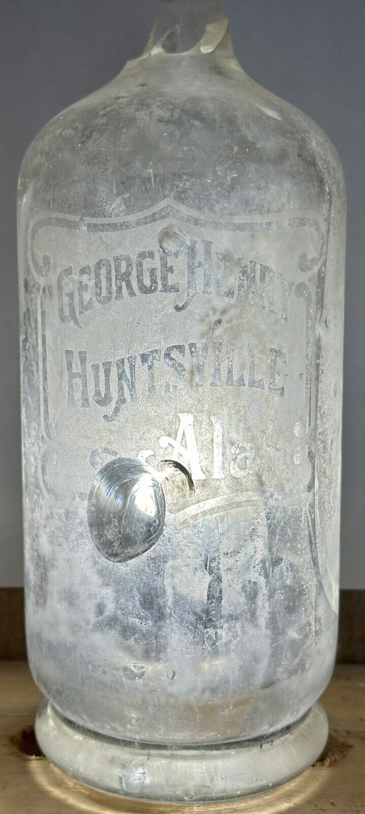 Extremely Rare Late 1800’s George Henry Huntsville ALA Seltzer Bottle Alabama AL