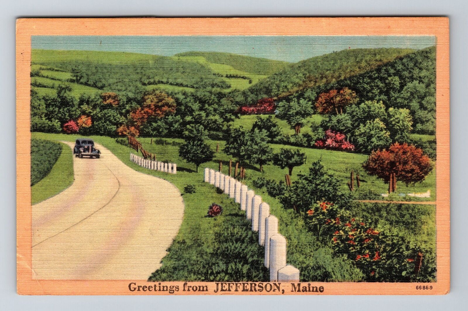 Jefferson ME-Maine, Scenic Greetings, c1954 Vintage Souvenir Postcard
