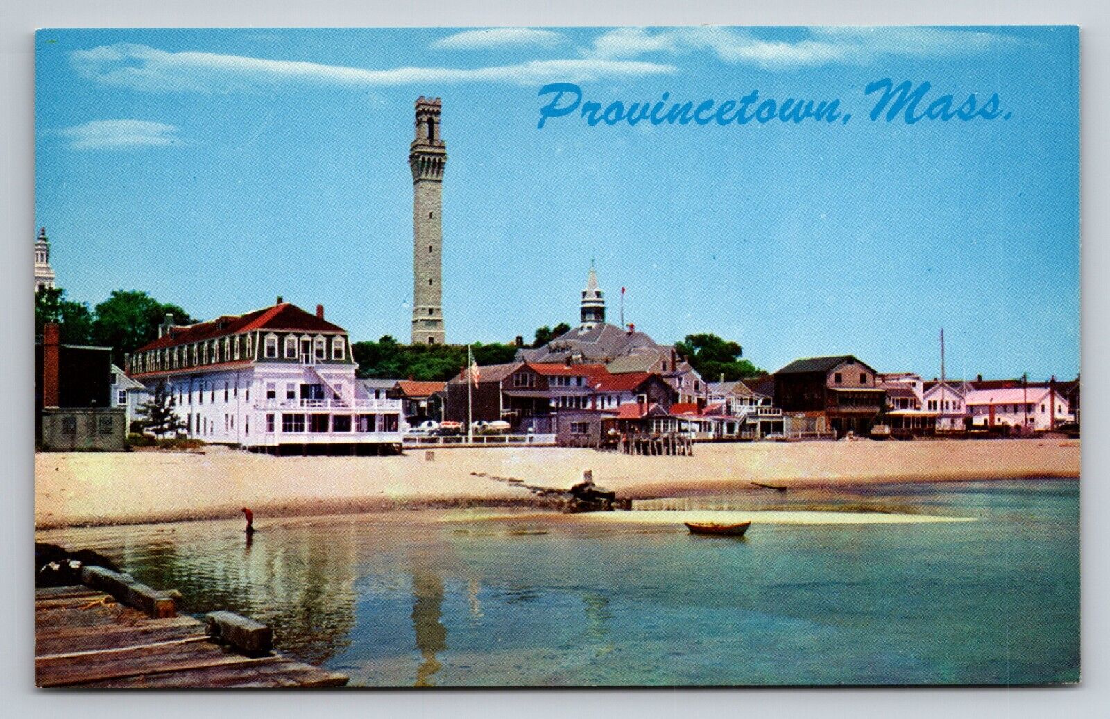 Provincetown Shoreline Cape Cod Massachusetts Vintage Unposted Postcard