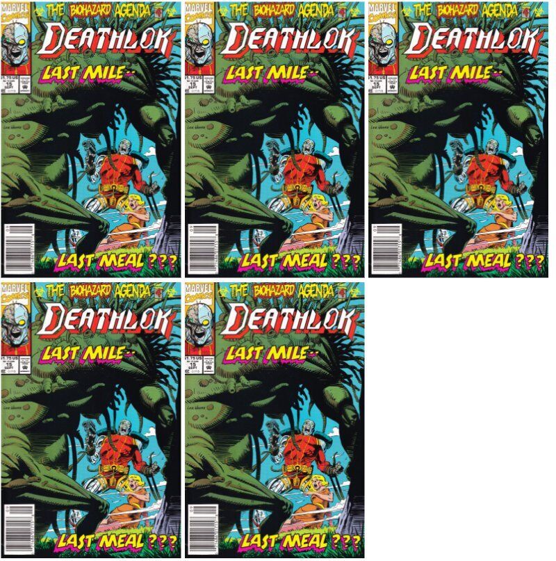 Deathlok #15 Newsstand Cover Marvel Comics - 5 Comics