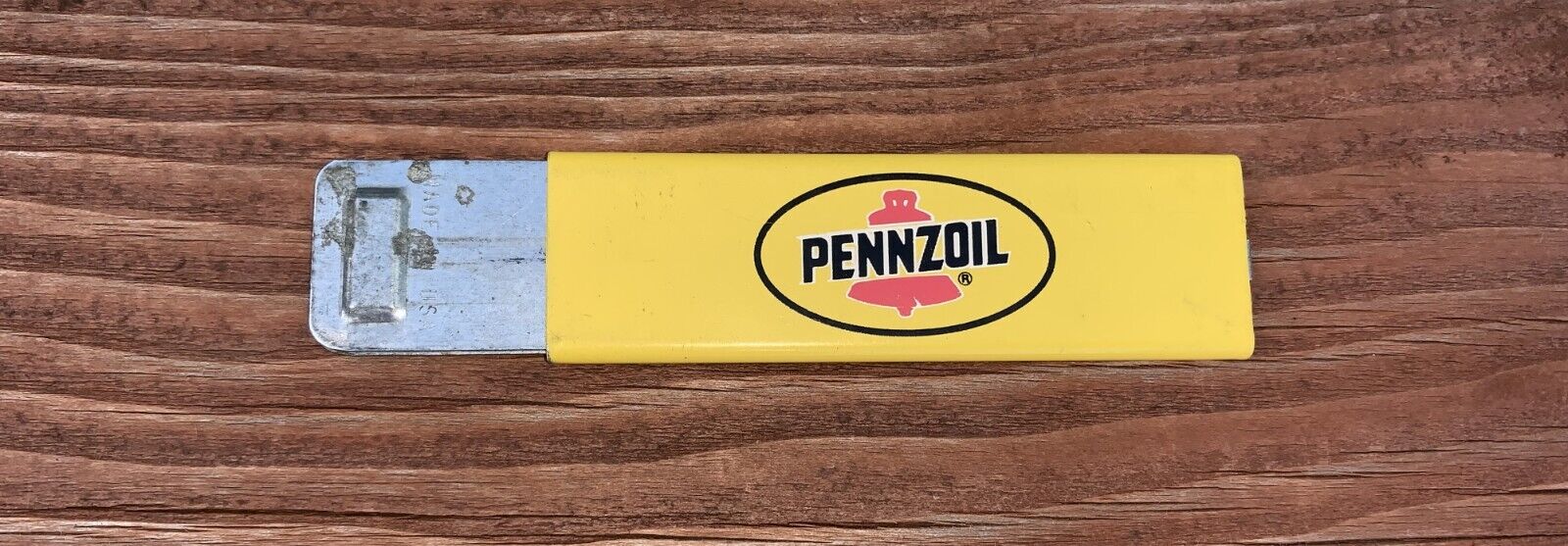VINTAGE PENNZOIL BOX CUTTER / UTILITY KNIFE /GAS & OIL ADVERTISING