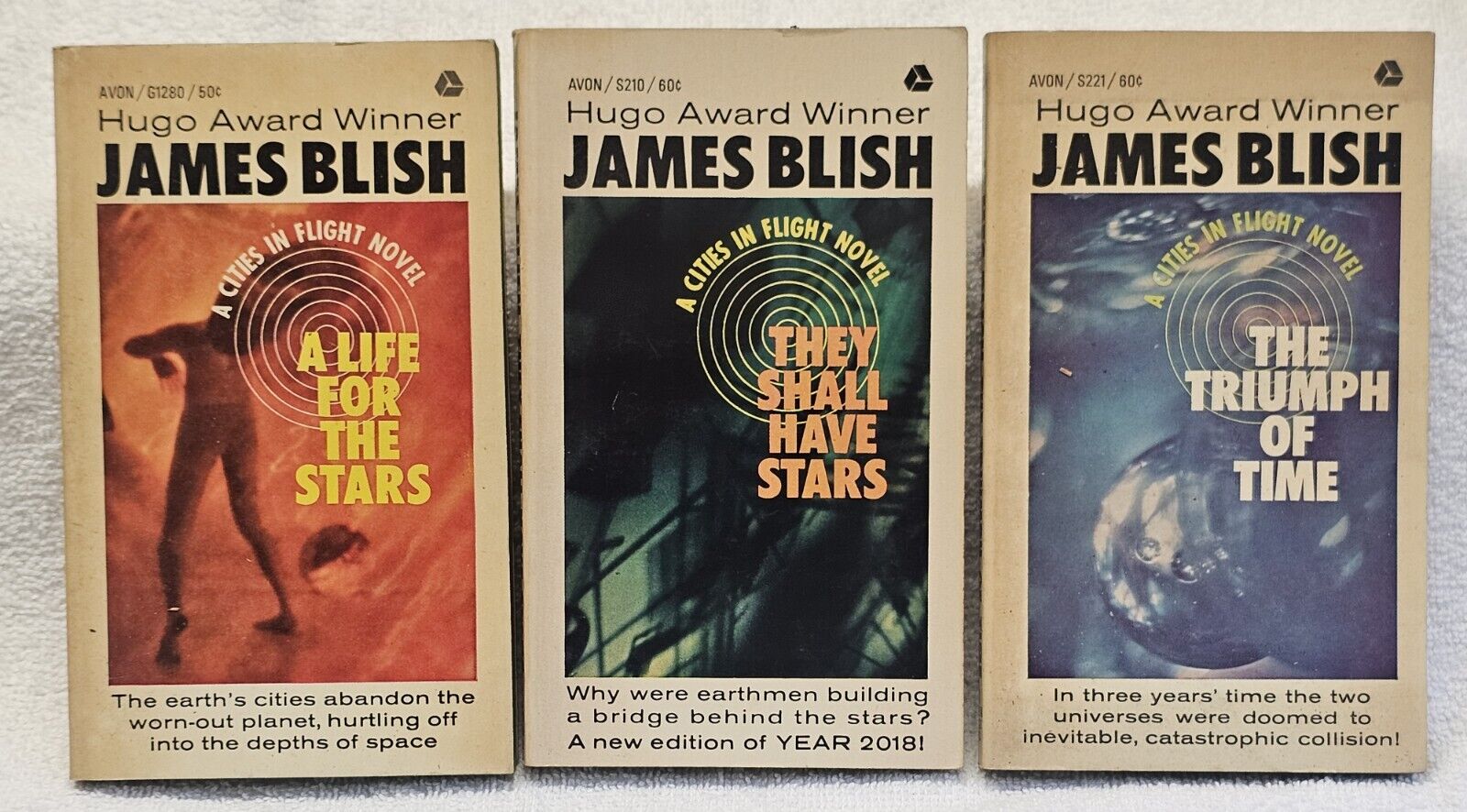Lot of 3 Vintage 1960\'s James Blish Sci-Fi Paperback Novels A Life For The Stars