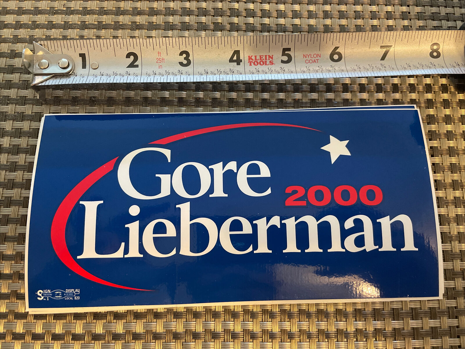 Al Gore Joe Lieberman Vintage Bumper Sticker 2000