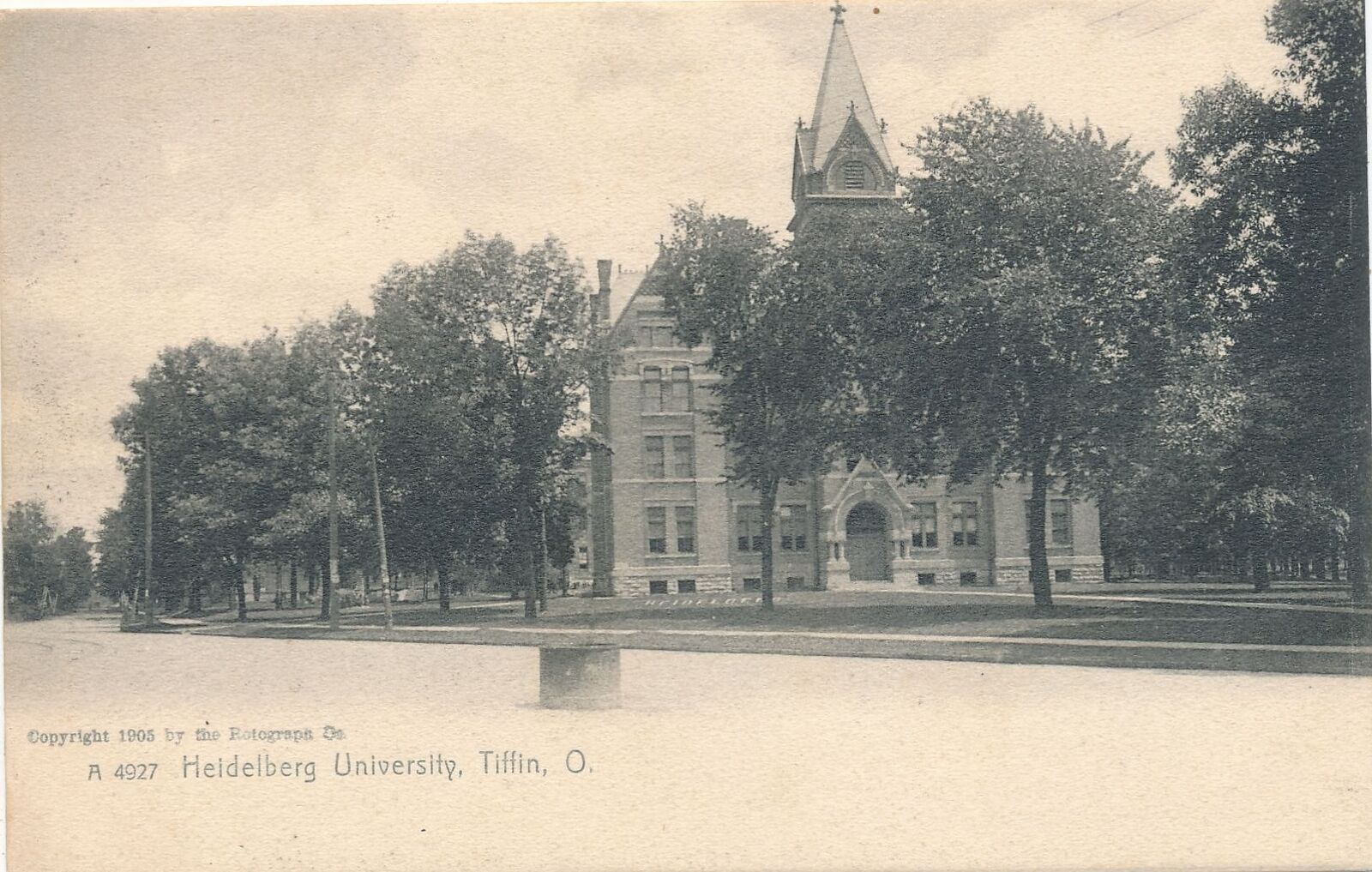 TIFFIN OH - Heidelberg University Rotograph Postcard - udb (pre 1908)
