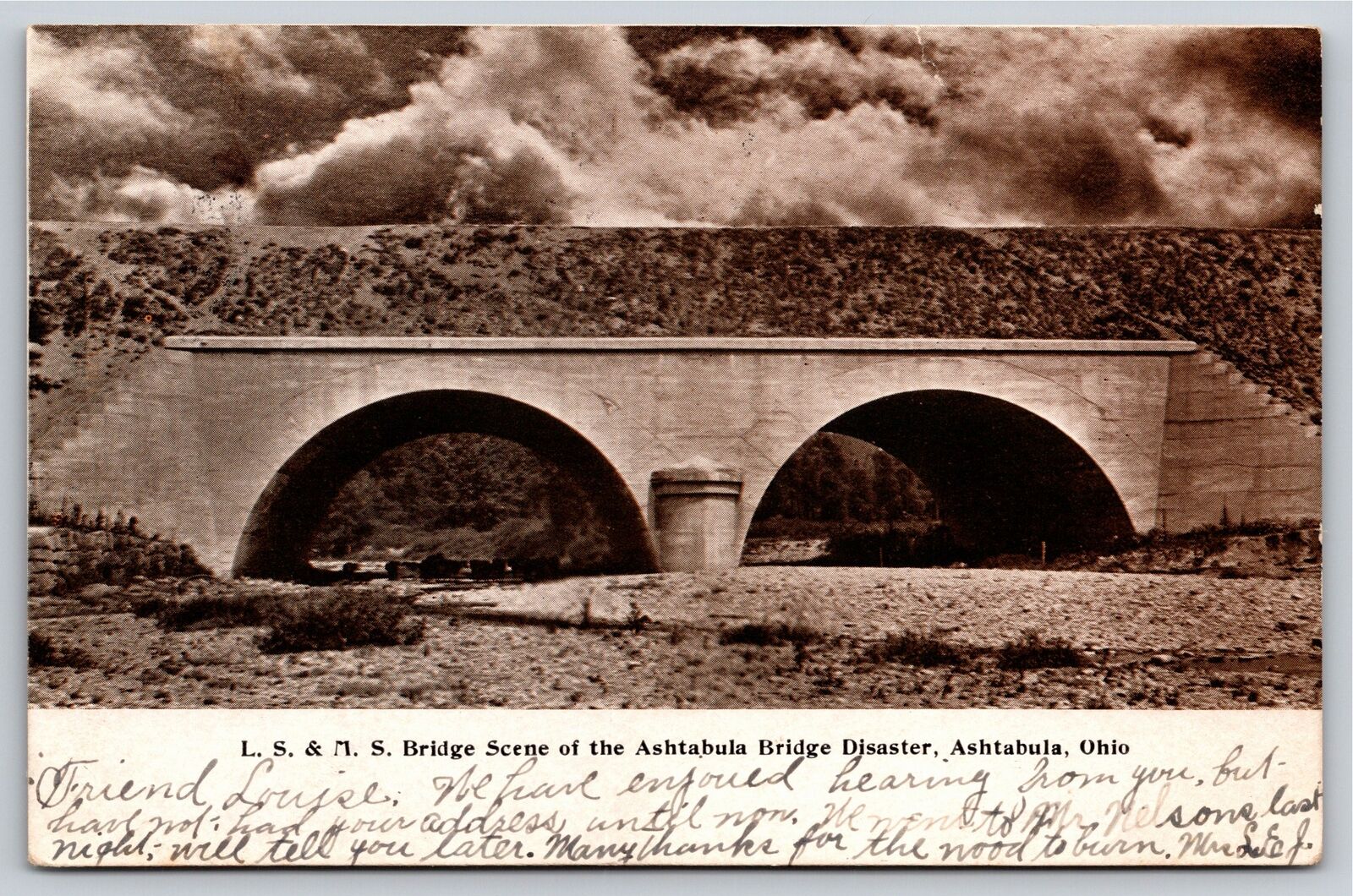 Ashtabula Ohio~Arch Bridge Disaster Site~Lake Shore & Michigan Southern Railway