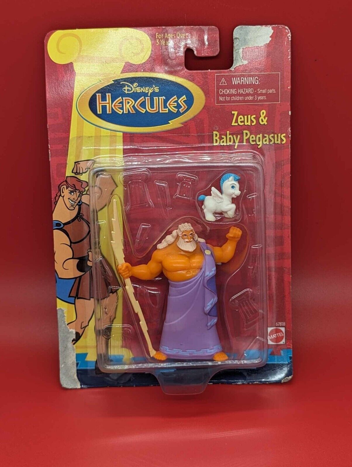 Vintage Disney 1997 Hercules Zeus With Baby Pegasus NIB Mattel New Old Stock