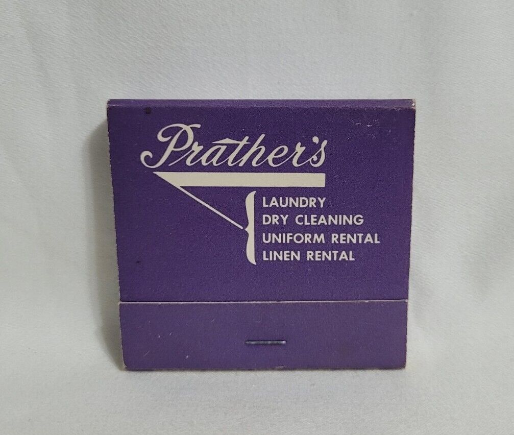 Vintage Prather\'s Dry Cleaning Laundry Matchbook Ft Myers Naples FL Advertising