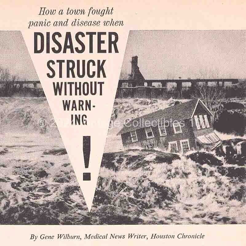 1959 Lysol Disinfectant Hurricane Diane New England photo art decor vintage ad