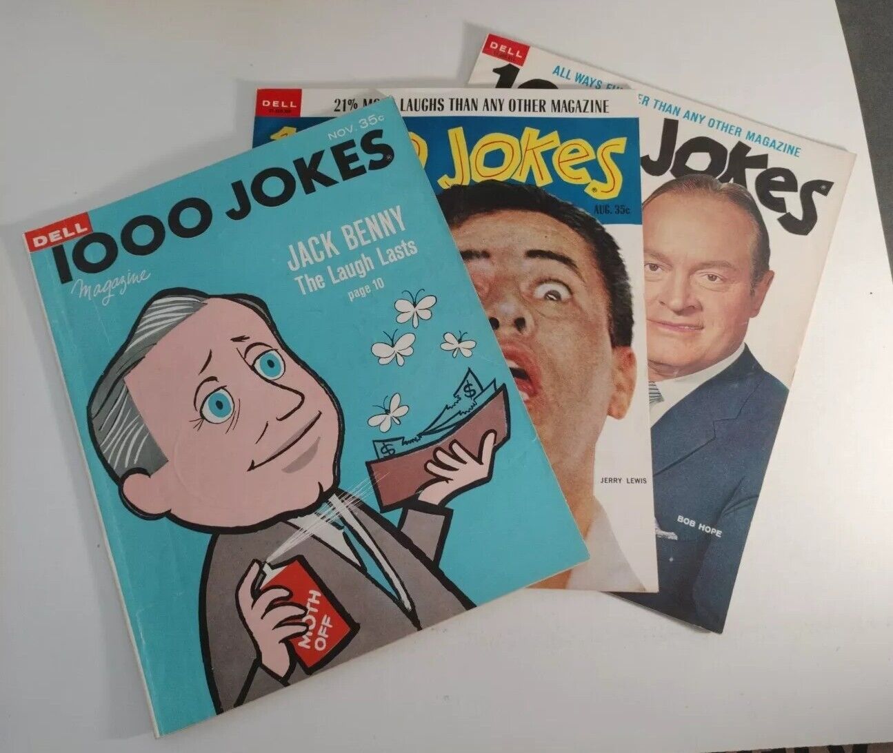 (3) 1000 Jokes Magazine Bob Hope Jack Benny Jerry Lewis 1961 1963 1964 Vintage 