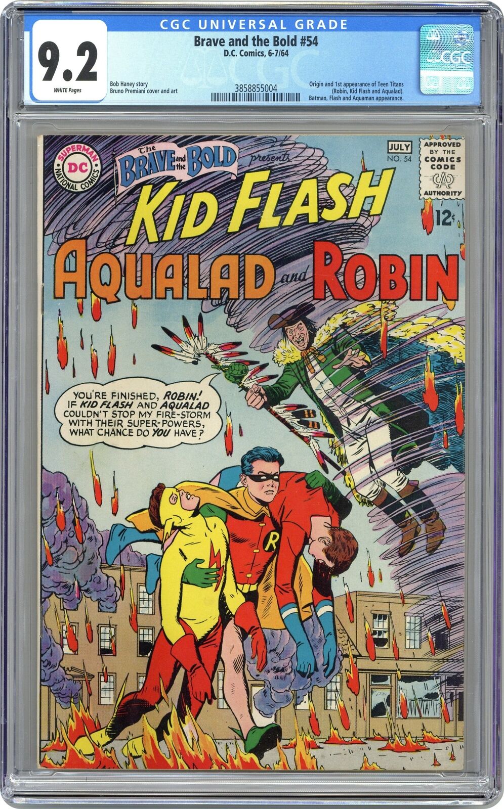 Brave and the Bold #54 CGC 9.2 1964 3858855004 1st app. and origin Teen Titans