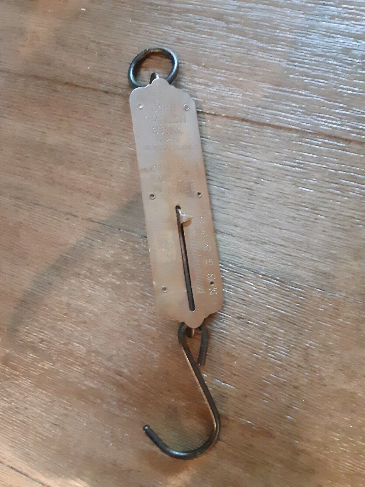 Vintage John Chatillon and Sons Brass Hanging Scale
