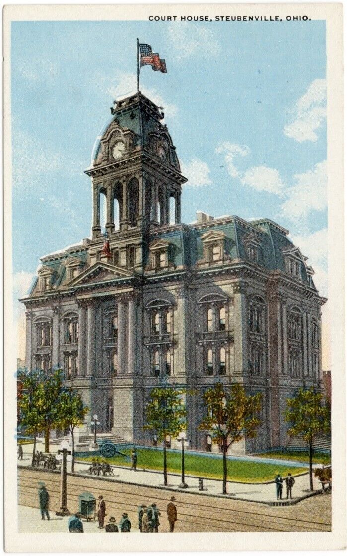 Vintage Postcard, Court House, Steubenville, Ohio