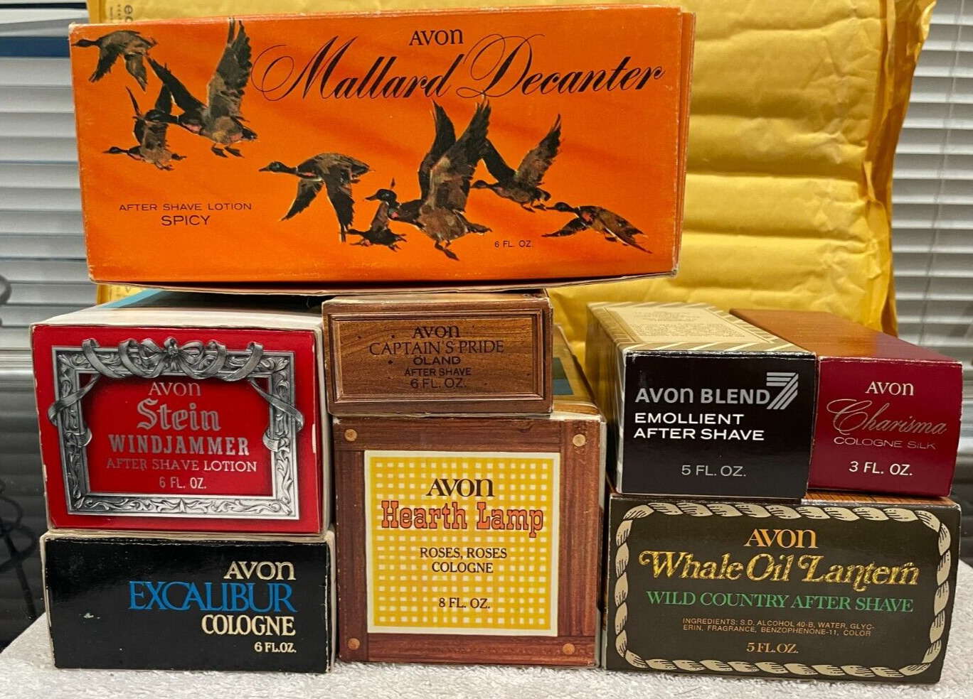 Lot of 8 Vintage Avon Mens After Shave & Colognes (ALL FULL)  In Original Boxes