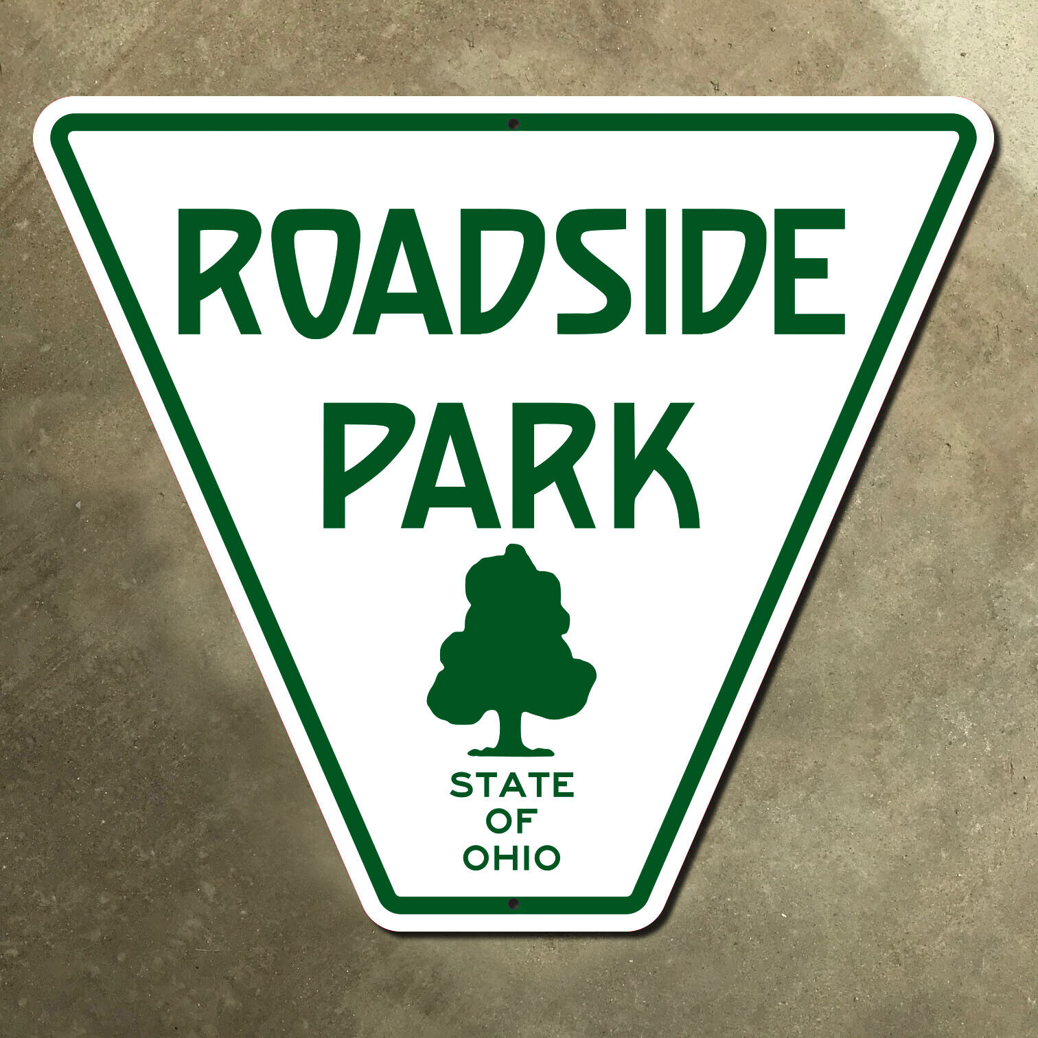 Ohio Roadside Park marker road highway sign tree rest picnic area 11x10