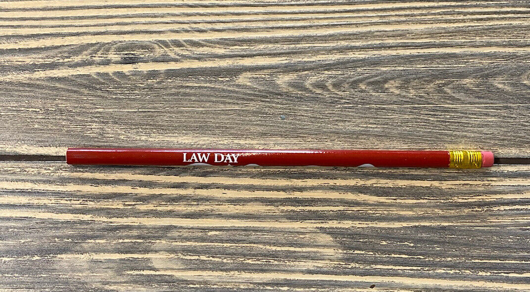 Vintage Red White Law Day Unsharpened Pencil