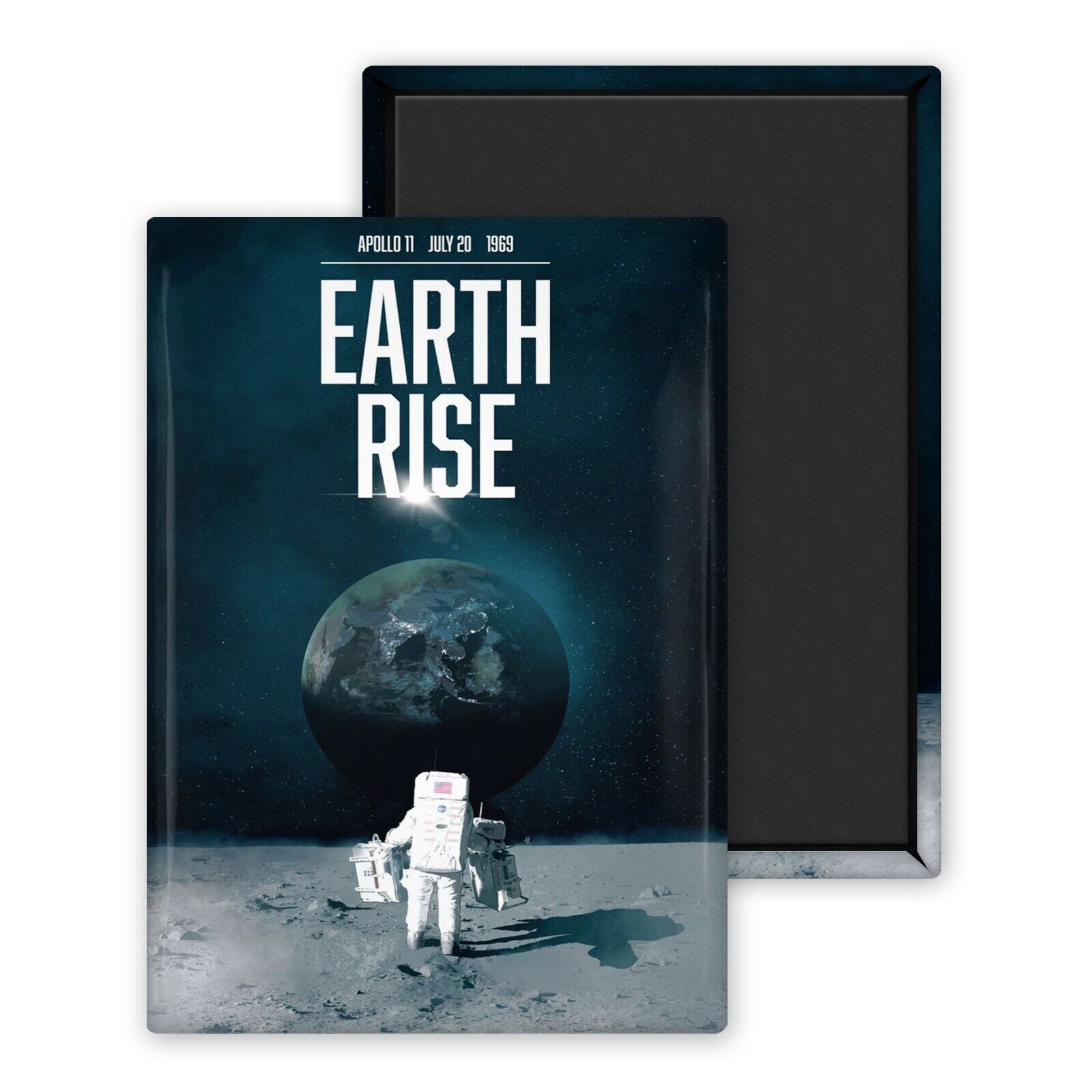 Earth Rise-Magnet Custom 54x78mm Photo Fridge